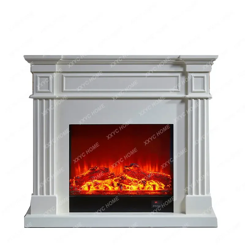 1.2 M American Simple Solid Wood Mantel European Style Fireplace Decorative Cabinet Simulation Fire Heating Led Stove Core