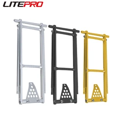 LP Litepro Foldable Rear Cargo Rack Portable Luggage Carrier Shelf Aluminum Alloy Tail Shelf Holder For Brompton Bicycle