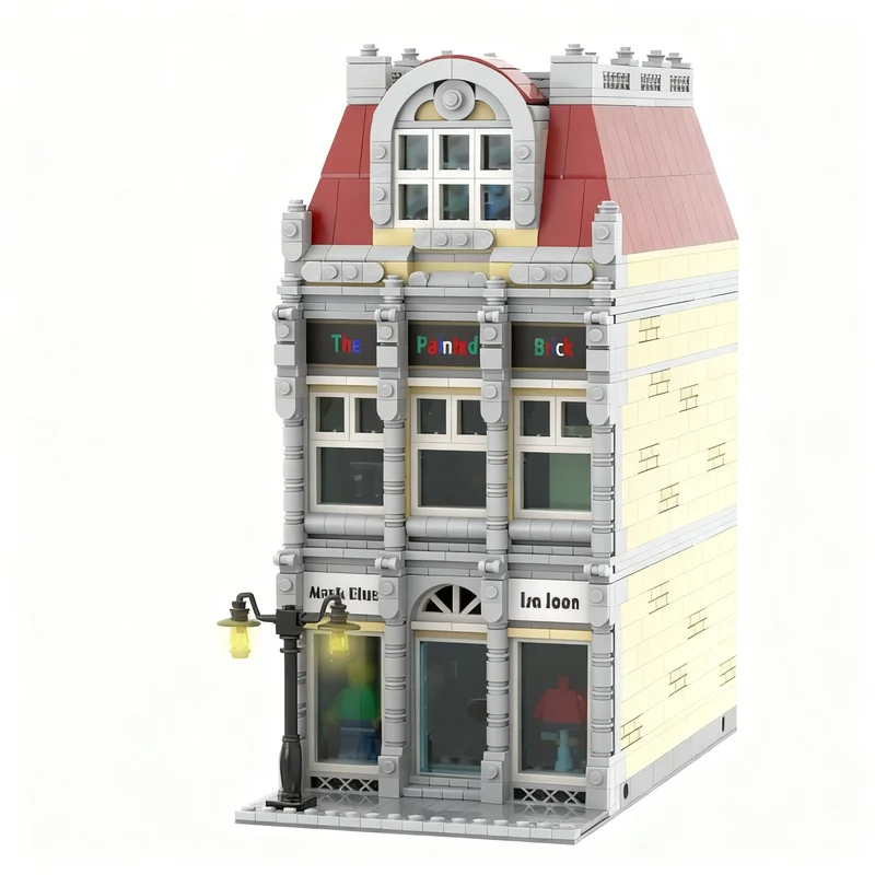 2283pcs MOC The Painted Brick Modular Streetscape Model Building Blocks Construction Brick Idea Kids Creative Christmas Gift Toy