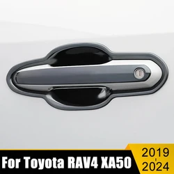 For Toyota RAV4 RAV 4 XA50 Hybrid 2019-2021 2022 2023 2024 Stainless Car Door Handle Trim Case Door Bowl Cover Strip Stickers