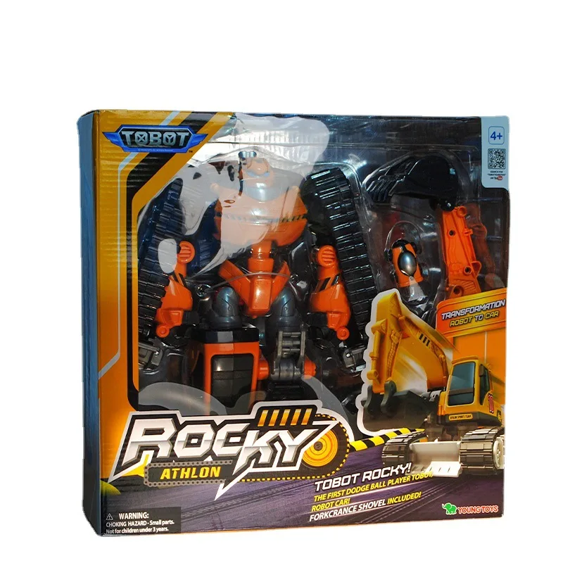 Original Tobot Deformation Robot 6 in 1 Transforming Car ALPHA  Action Figure Korea Anime Cartoon Brothers Warrior MAGMA Toys