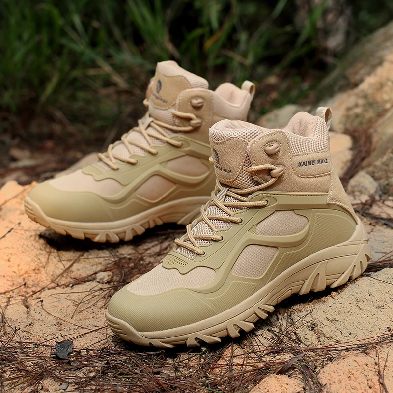 

Men's Hiking Shoes Non-slip Tactical Boots Waterproof Lace Up Trekking Trail Sneaker Boots Outdoor Casual Motorcycle Ankle Boots