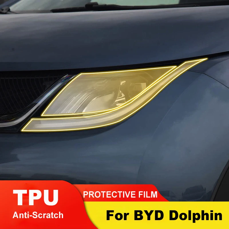 

Car Headlight Clear TPU Protection Film For BYD Dolphin 2024-2025 Anti-scratch Transparent Protective Light Film Decoration