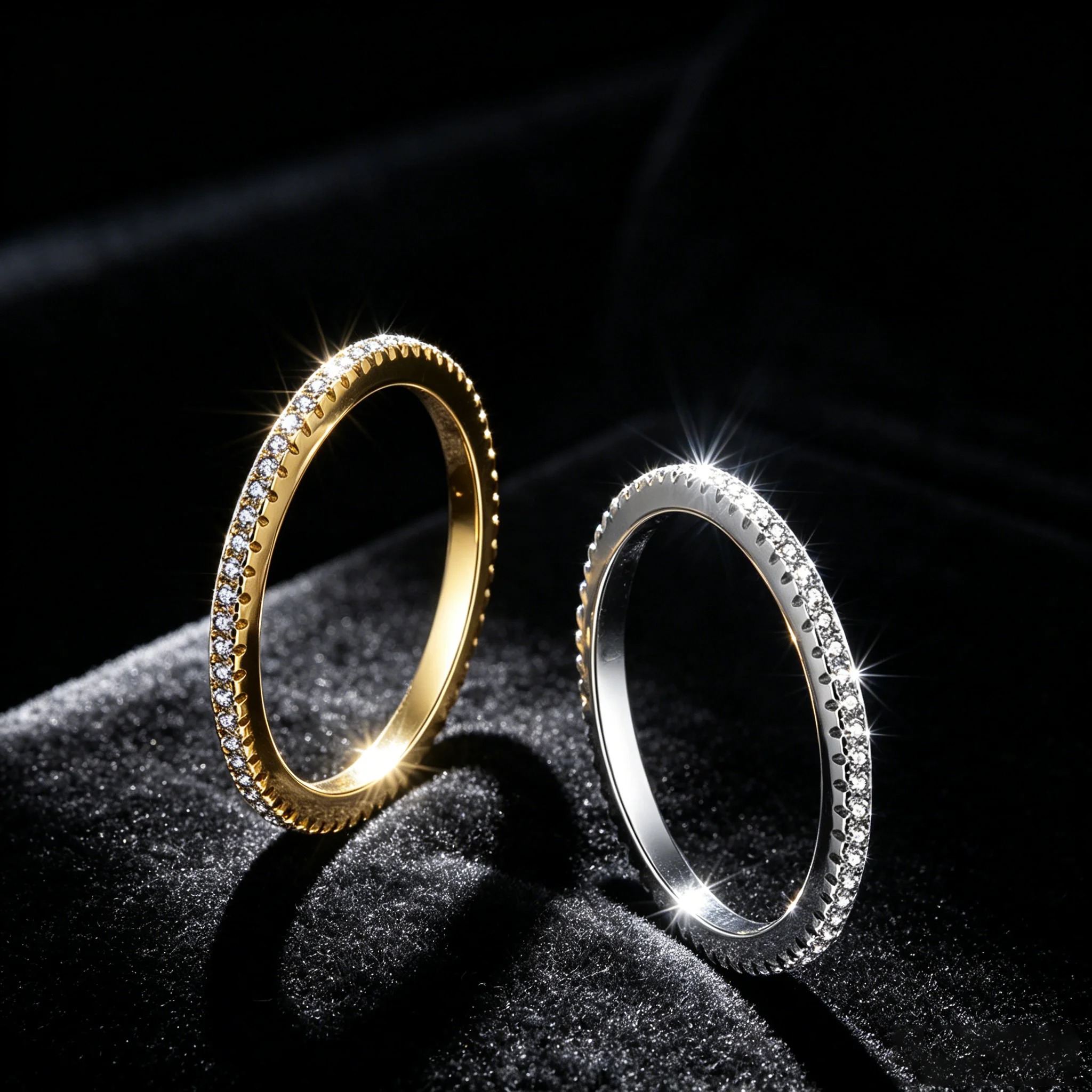 

S925 pure silver, diamond-set Moissanite ring - versatile, luxurious and high-end gift for fashionable and sophisticated ladies