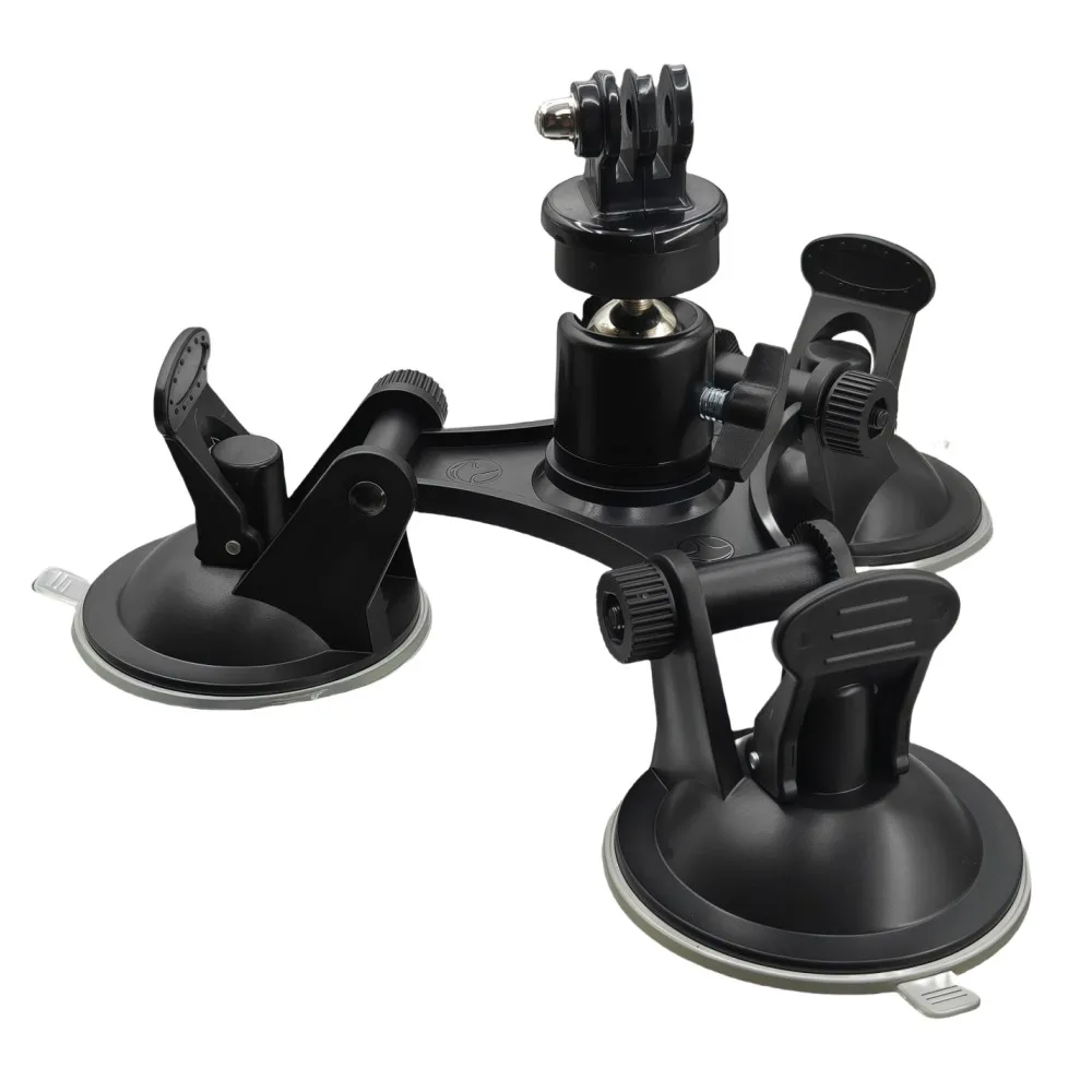 Suction Cup Tri-angle Car Glass Holder Tripod Mount for Insta360 X5 X4 Dji Action 5 Pro 4 3 Hero 13 12 11 10 Camera Accessories
