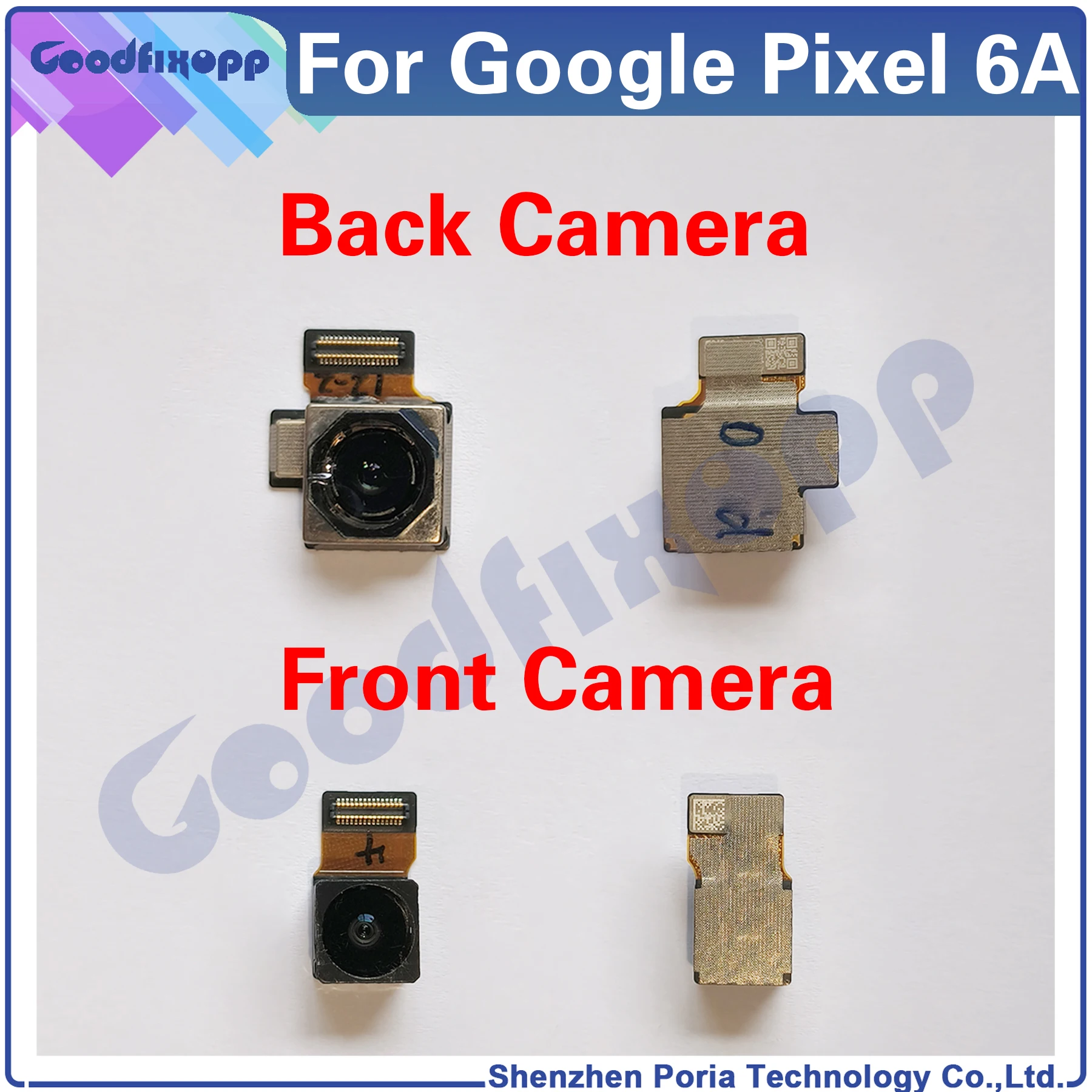 For Google Pixel 6A GX7AS GB62Z G1AZG Pixel6A Camera Modules Big Back Camera Rear Camera Front Camera Small Camera