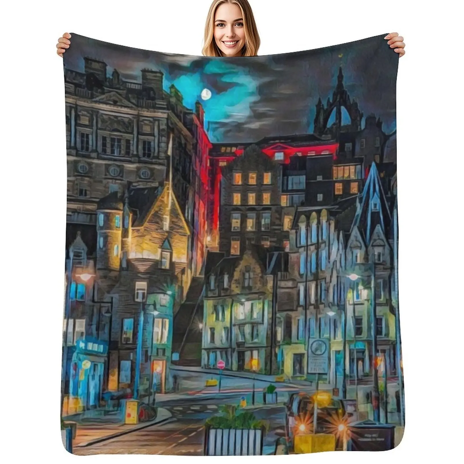 Edinburgh Throw Blanket Outdoor Soft Blanket for Picnic Beach Camping