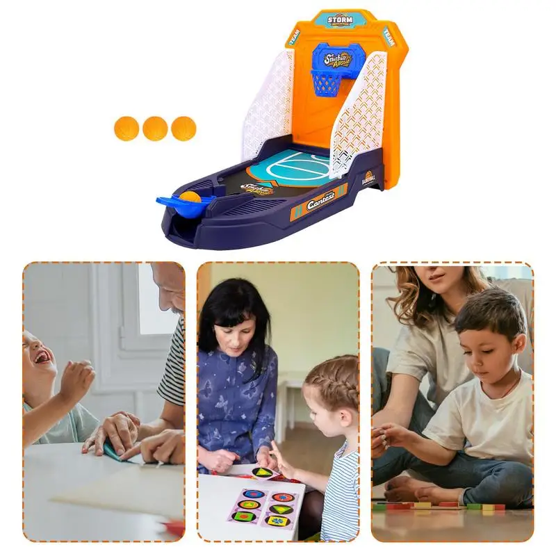 Jogo de basquete de mesa, pequeno jogo de basquete, máquina de 2 jogadores, habilidades motoras finas, brinquedos de mesa, máquina de arremesso, brinquedos interativos