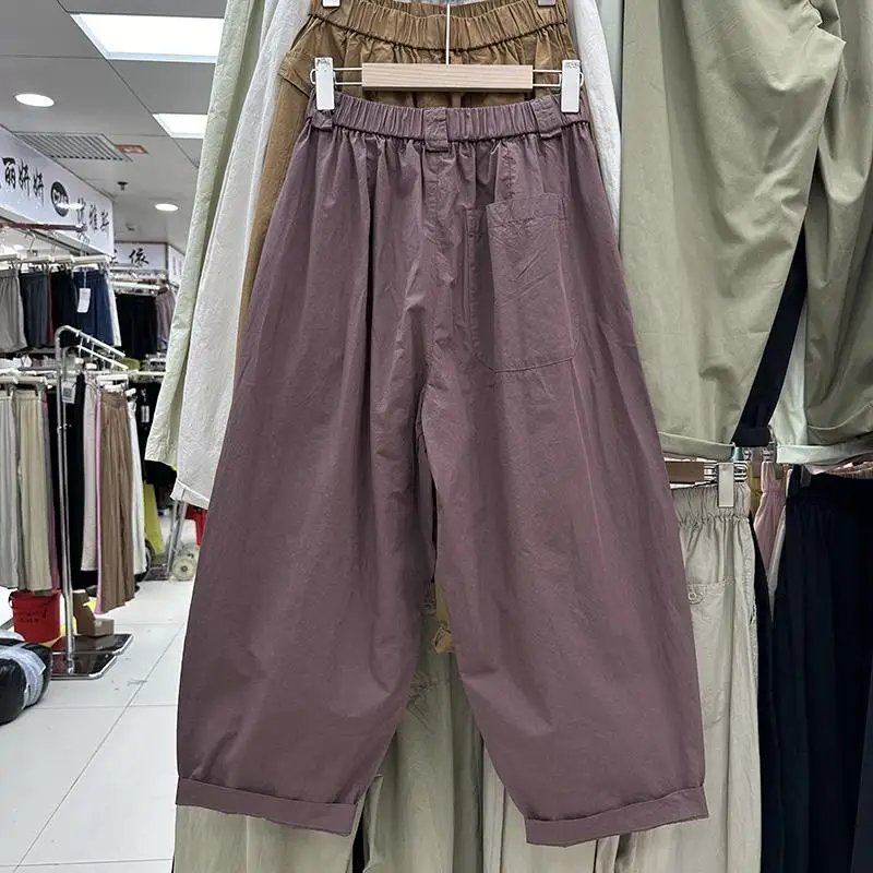 

Japanese high waisted wide leg thin pants casual pants for women trousers women korean baggy cargo pants