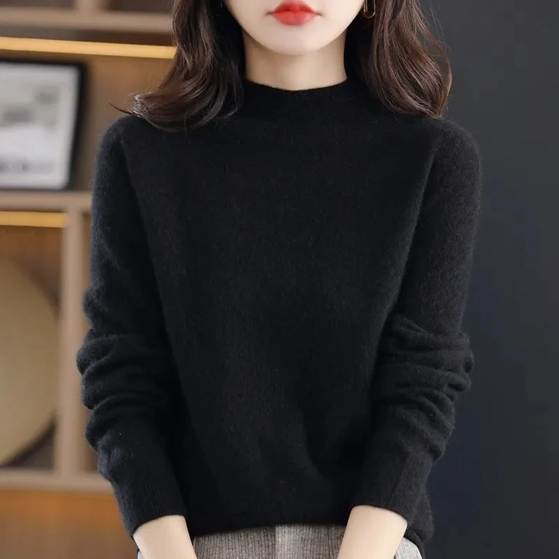 Womens Sweaters 2023 New Fashion Turtleneck Sweater Women Soft Knitted Ladies Sweater Winter Tops Pullover Jumpers Ladies