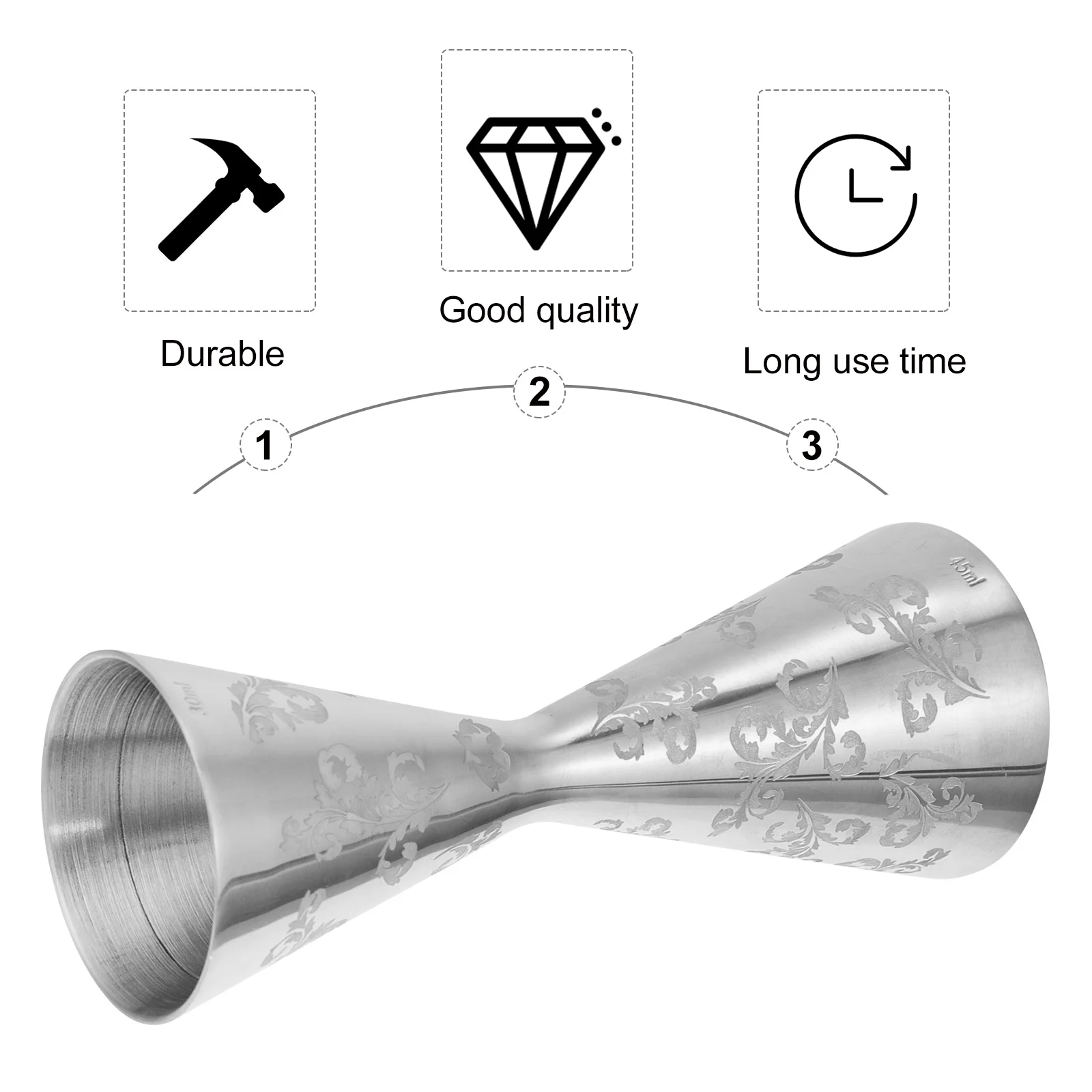 

1Pcs Stainless Steel Bartending Cocktail Jigger Double Head Measuring Cup Professional Bartender Bar Accessory Ounce Cup