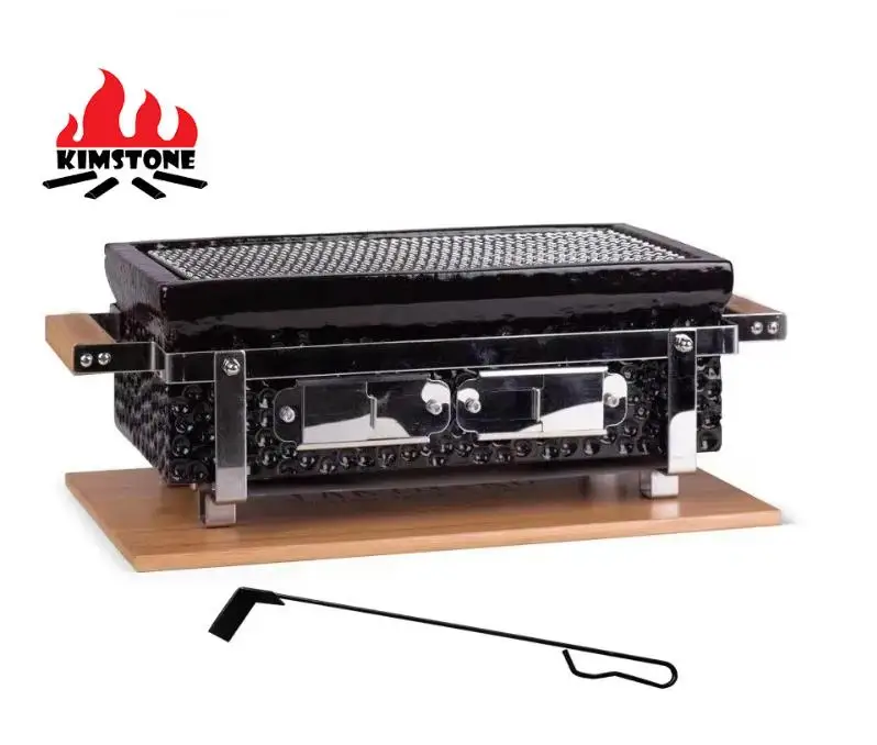 KIMSTONE tabletop series ceramic bbq grill quadrate 17.5