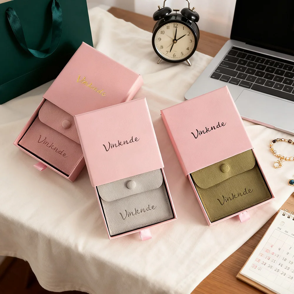 

DIY индивидуальный чехол из микрофибры для сережек, портативные кольца, ожерелье, подарочная сумка 10*10*3,5 см, органайзер для путешествий, коробки для ящиков для ювелирных изделий