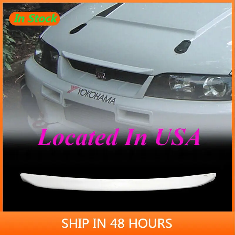 

FRP Unpainted For Nissan R33 Skyline GTR GTS OE Style Front Bonnet Lip Exterior Accessories Body Kits