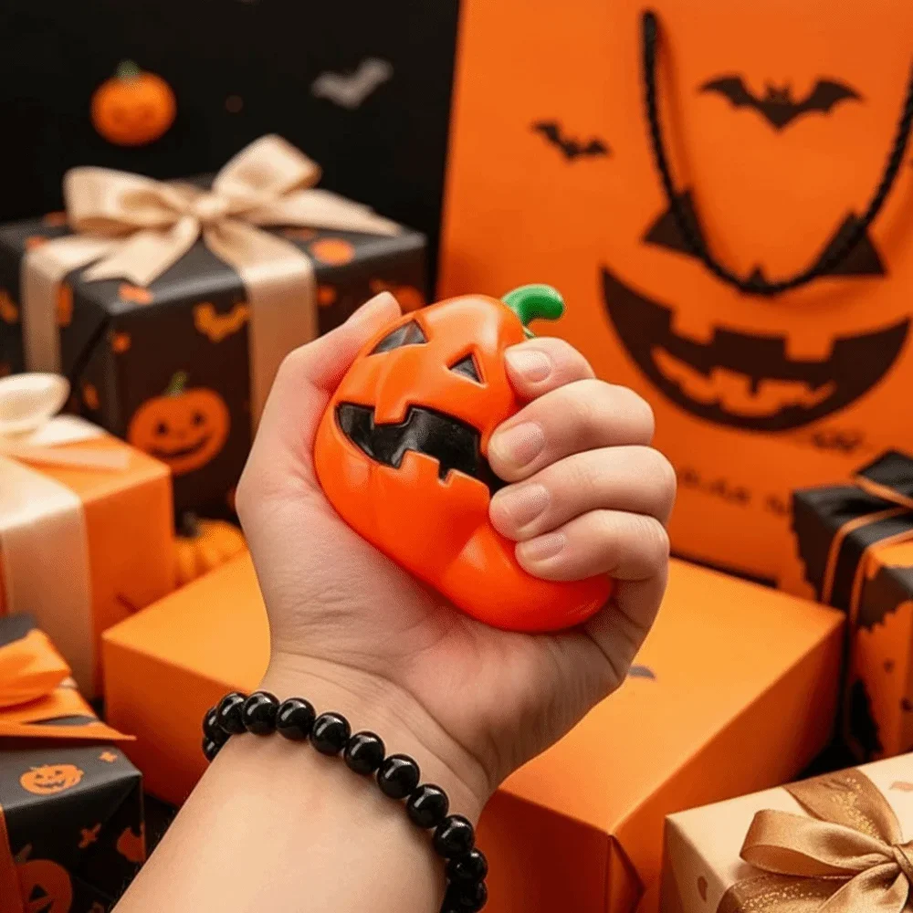 Slow Rising Pumpkin Squeeze Lightweight 3D Shaped Slow Rising Squishy Pocket Size Creative Design Relaxing Soft TPR