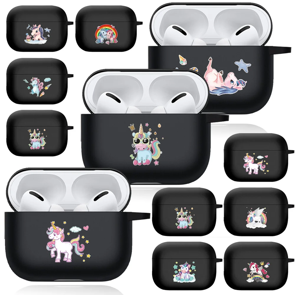 Frosted Case for Apple AirPods(3rd Generation)2021 Soft Silicone Earphone Cover Unicorn Print Headphone Charging Box Accessories