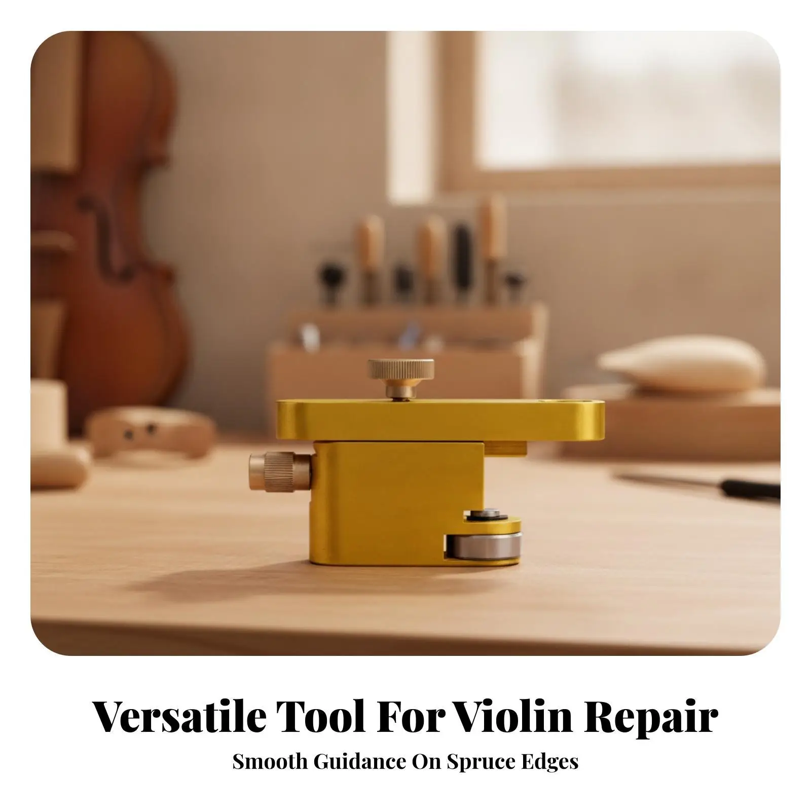 Multipurpose Violin Grooving Chisel Routing Guide for Guitar Setup Tools Sound Hole Cutter with Adjustable Distance for Luthier