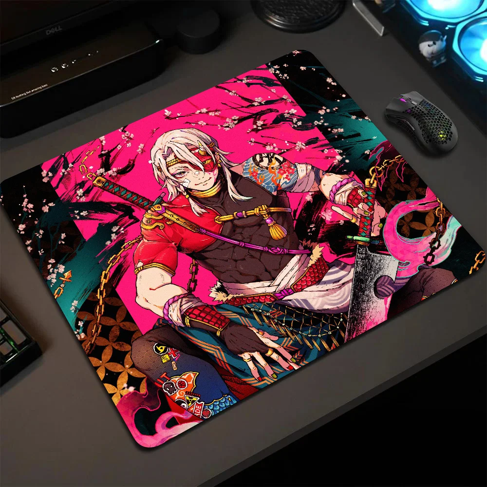 

Uzui Tengen Demon Slayer Anime Mousepad Small LockEdge Mouse Pad For Gamers Computer Desk Pad Rectangular Anti-slip Rubber