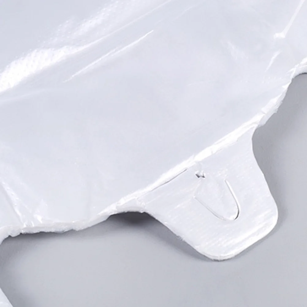 

50pcs Thicken Transparent Food Bags Environmentally Friendly Plastic Bags Carry-Out T-Shirt Bags Shopping Bags Handled Bags for