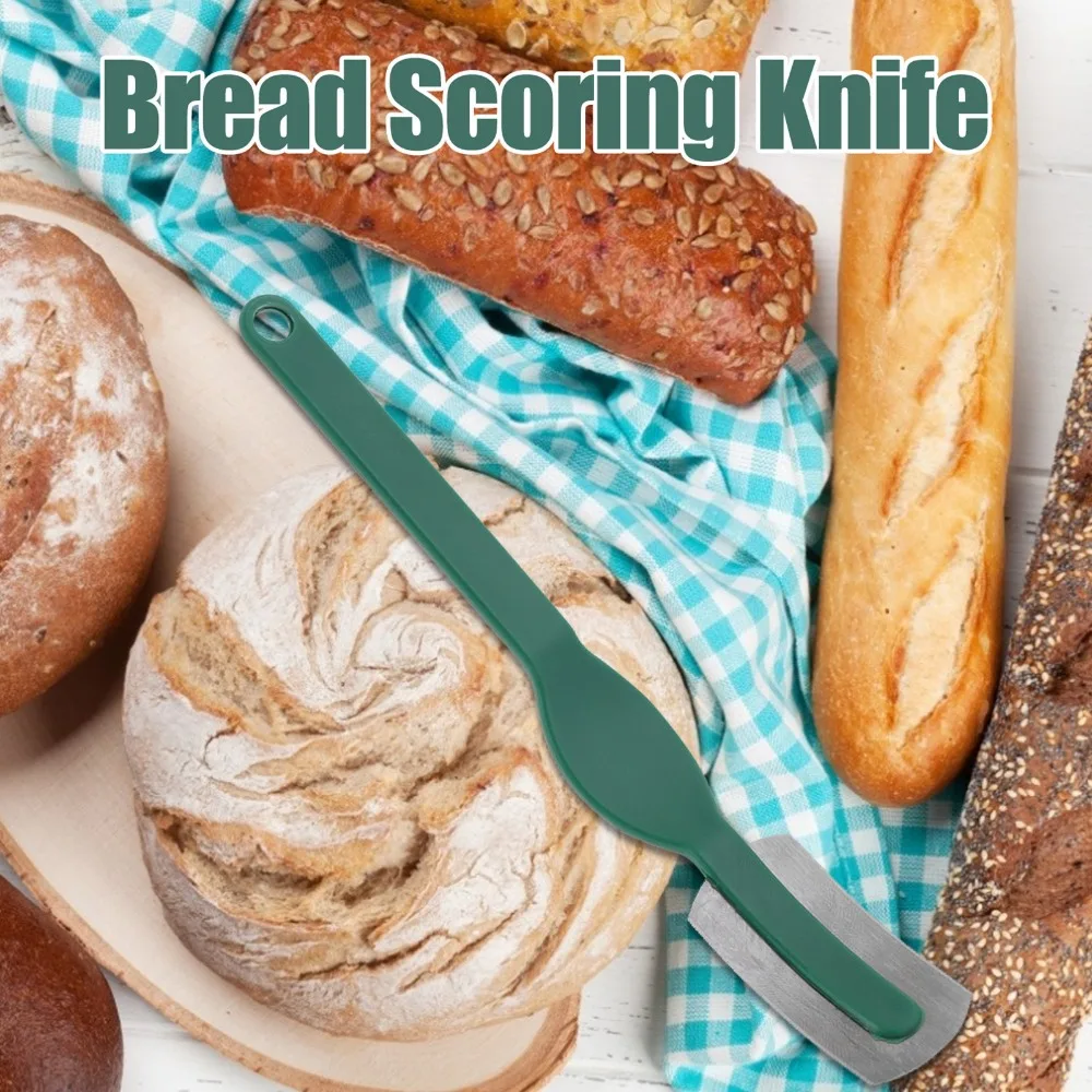 Stainless Steel Blade French Bread Lame Fixed Blade Plastic Handle Dough Scoring Tool Double Edged Blade Ergonomic