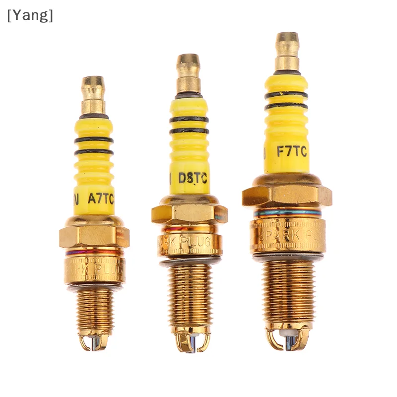 A7TC D8TC F7TC 3-pole Spark Plug For GY6 CG 50 70 110 125 150CC Motorcycle ATV Scooter Dirt Bike BM6A 2-stroke Spark Plug