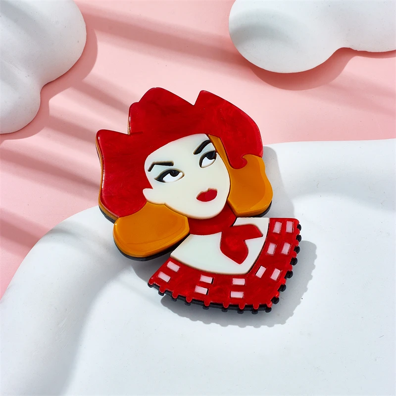 MEYRROYU Lady Brooches Women\'s Stylish Acrylic Material Newly Arrived Badge Pins Charm Christmas Gifts Accessories Jewelry Брошь