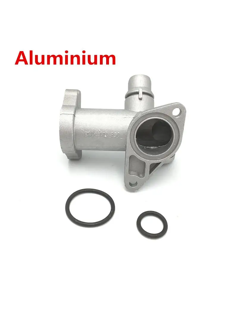 1.8 Aluminium obudowa termostatu wąż płynu chłodzącego wylot złącze kołnierzowe dla VW Passat B5 2000-2005 Audi A4 1998-2000 058121133B — zdjęcie 2