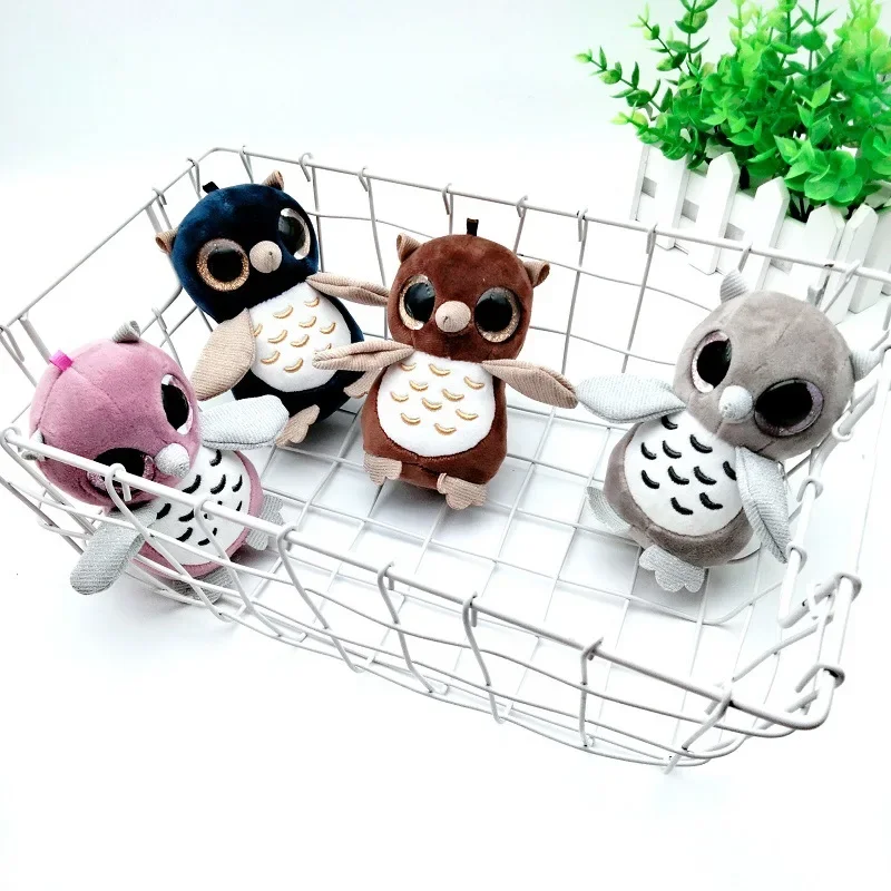 HOT SALE Cartoon Kawaii Owl Plush Toys Keychain Charm Creative Personality Cute Owl Backpack Charm Children's Birthday Gifts