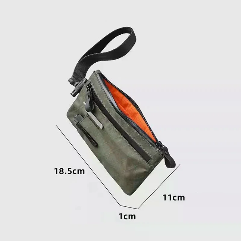 กระเป๋าซิปคลัทช์พร้อมสายคล้องข้อมือ, กระเป๋าใส่พาสปอร์ตแบบซิป และกระเป๋าใส่ของ EDC กันน้ำและป้องกัน RFID มีช่องใส่ของภายนอก 3 ช่อง