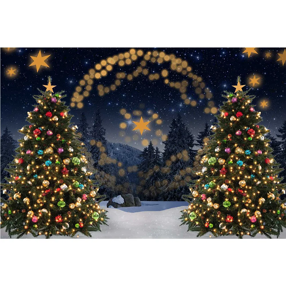 الشتاء غابة الصنوبر الوليد صورة صورة خلفية أشجار عيد الميلاد ليلة الثلج التصوير خلفية السماء المرصعة بالنجوم عيد ميلاد تبادل لاطلاق النار