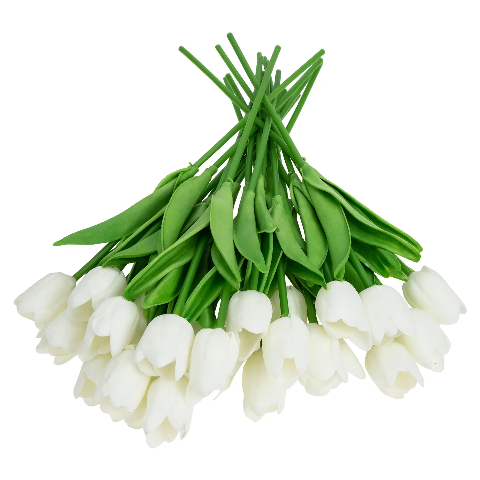 

24 Pcs Artificial Tulips Real Touch Simulation Flowers PU Material Decor Bedroom Living Room Office Cafe Photography Studio