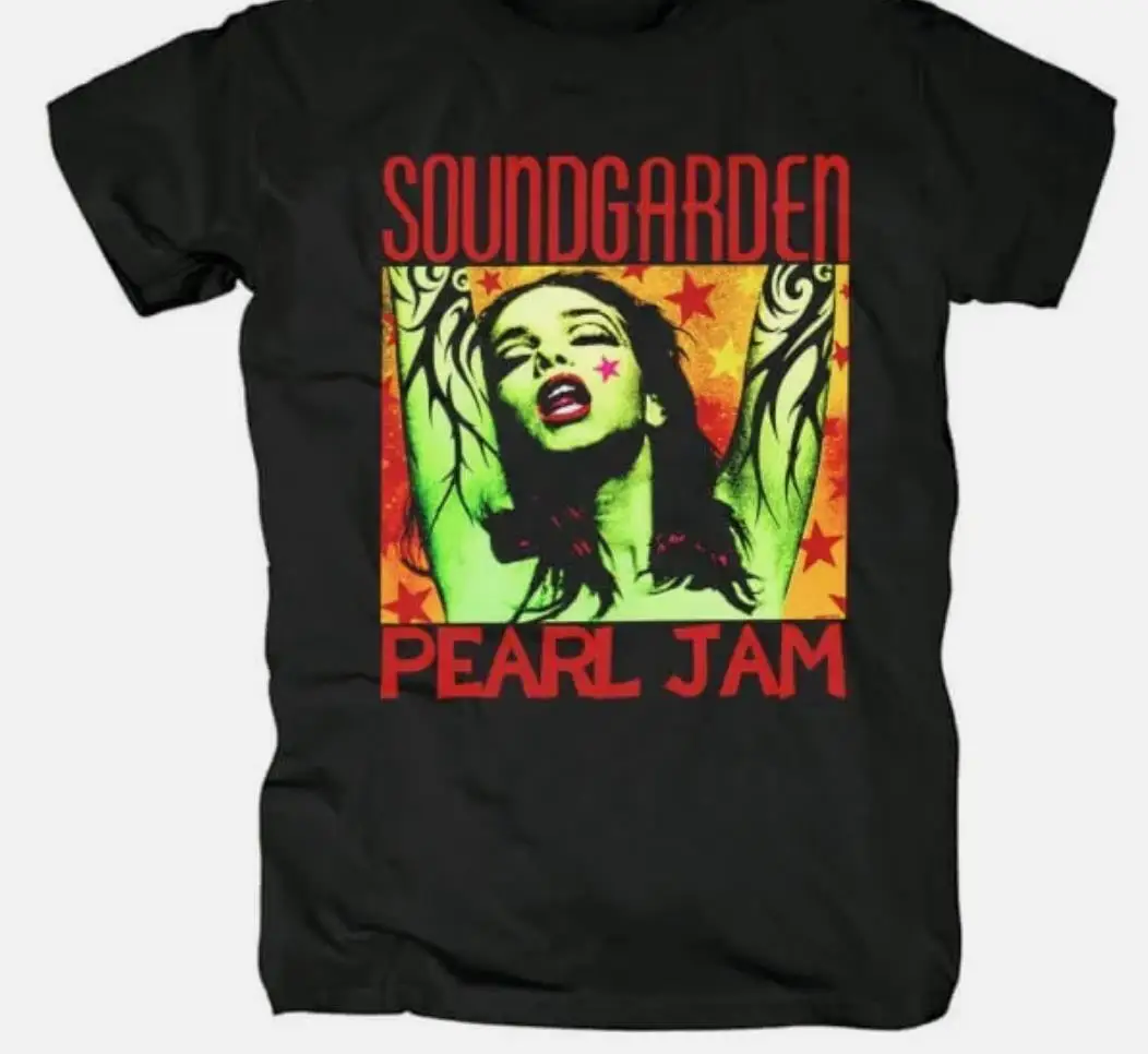 Vtg Soundgarden Rock Cotton Unisex All Size Black Tee Shirt