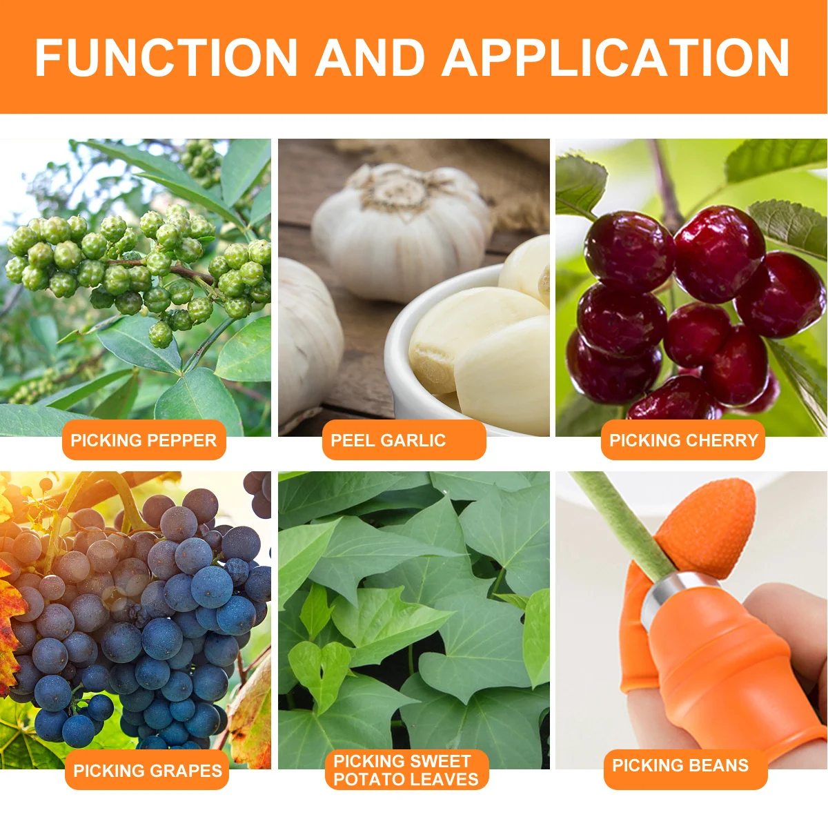 

1Set Finger Covers Stainless Steel Cutter Durable Thumb Protector for Vegetable Picking Harvest Pepper Fruit Garden Tools