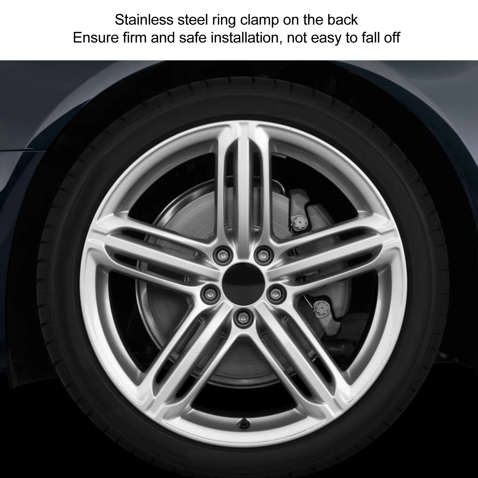 

Ступица центра колеса 60 мм, глянцевая, прочная, центральная ступица обода, АБС-пластик, металл, стильное с железным кольцом для автомобилей