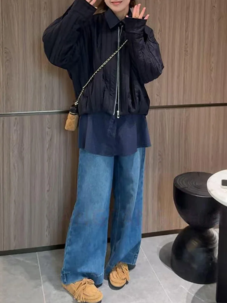 

Slim Fit Quilted Cotton Jaet Women's Faionable Design Lightweight Spring Autumn Outerwear Hooded Long Sve Collar