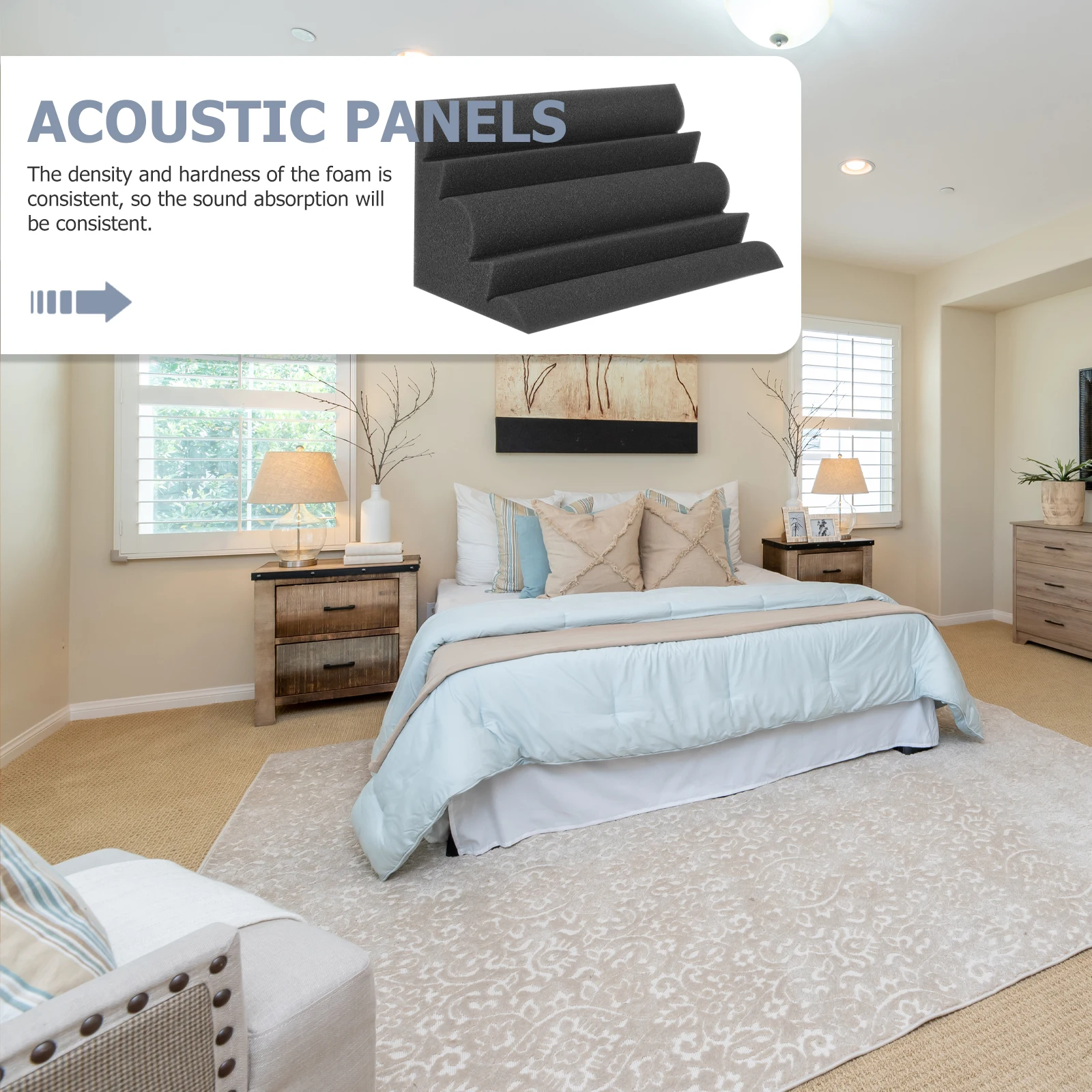

4pcs Sound Absorbing Studio Acoustic Sound Insulation Material Panels Wall Mount Foam Soundproofing Material Wedge Sponge