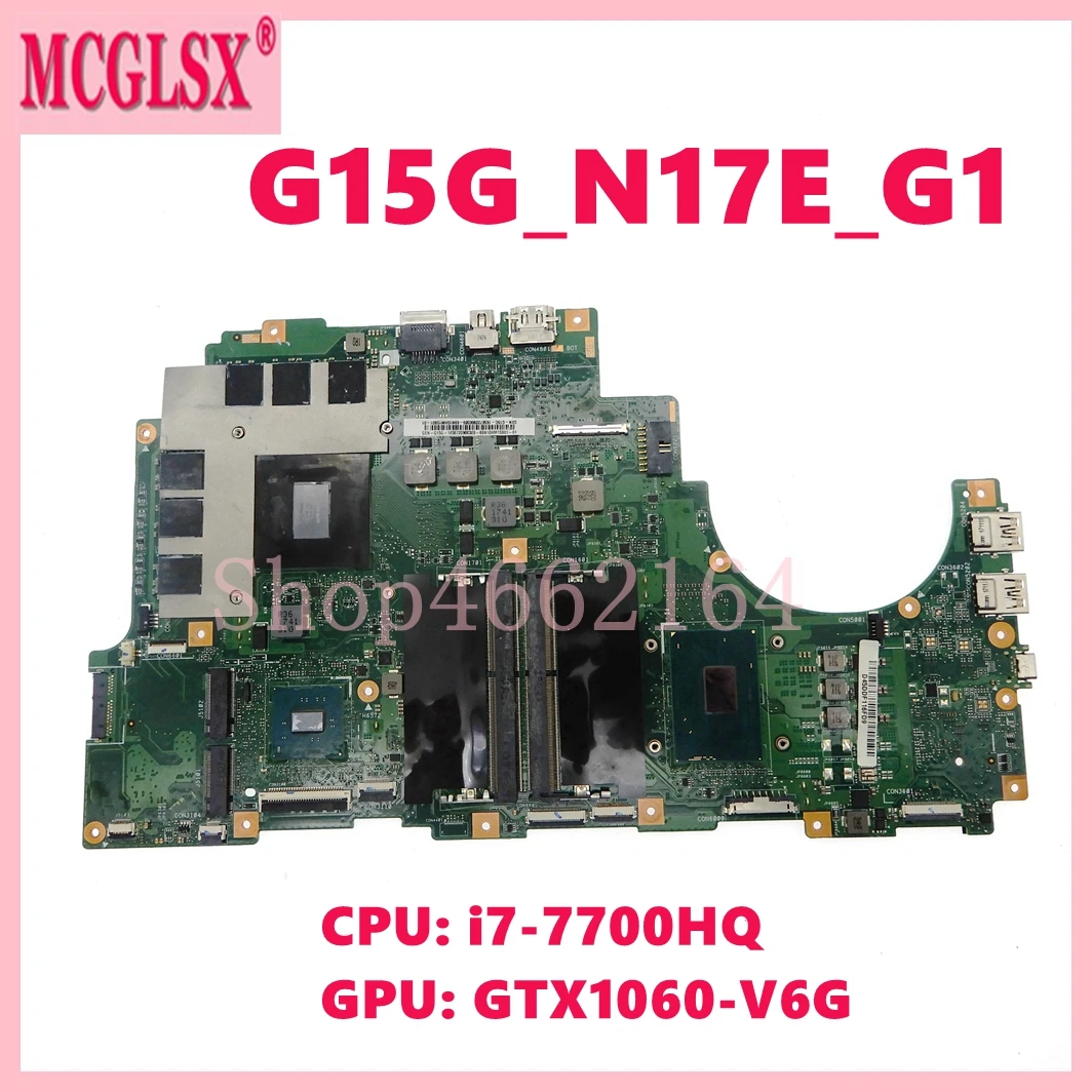 G15G_N17E_G1 With i7-7700HQ CPU GTX1060-V6G GPU Laptop Motherboard For Mechanic F117S Notebook Mainboard