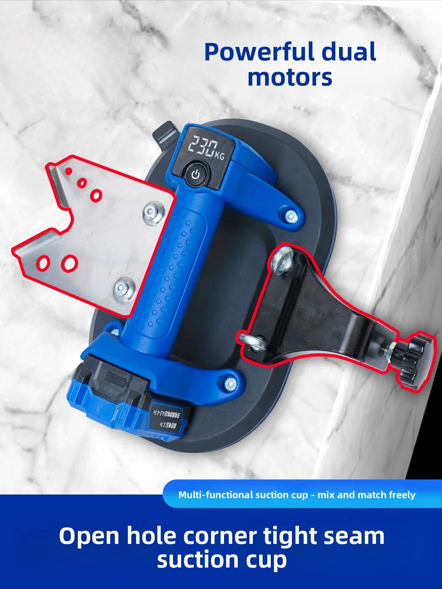 Tile Drilling Vacuum Suction Cup Locator, Adjustable Angle Hole Opening Positioning Fixing Tool For Ceramic Tile Drilling Work