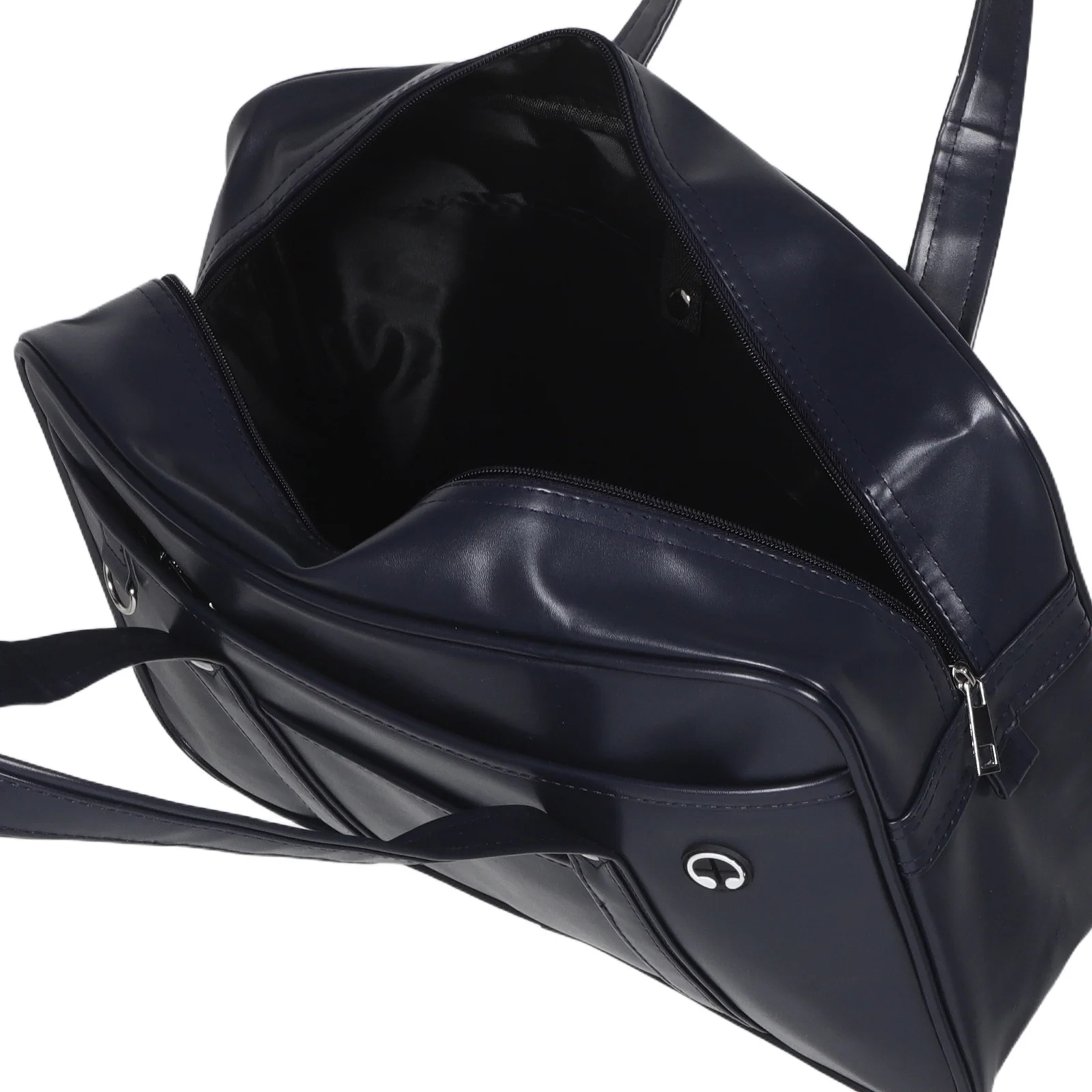 Borsa per laptop impermeabile in PU Borsa a tracolla di grande capacità con foro per auricolari Borsa da lavoro per viaggi scolastici per ufficio