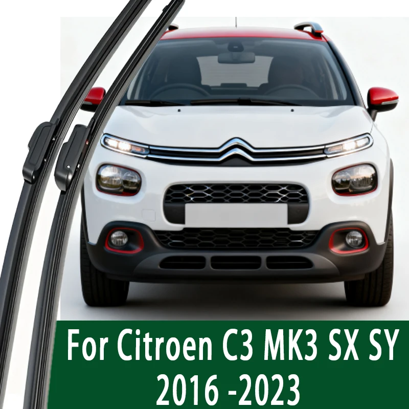 

Front Wiper Blades For Citroen C3 MK3 SX SY 2016 - 2023 Windshield Windscreen Car Accessories 2017 2018 2019 2020 2021 2022