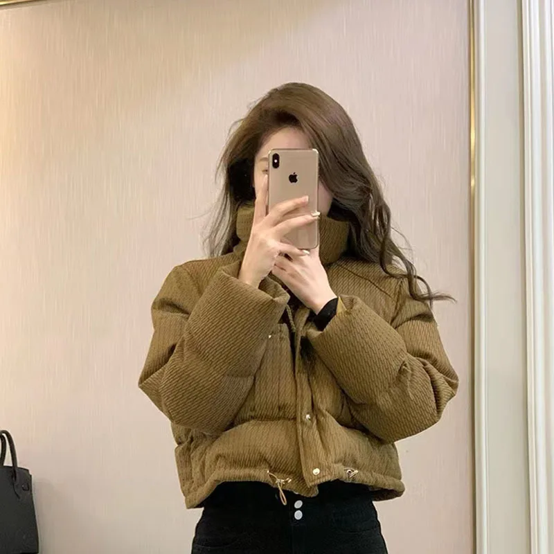 

Short cotton jacket for women 2025 new winter fashion European cotton jacket for women