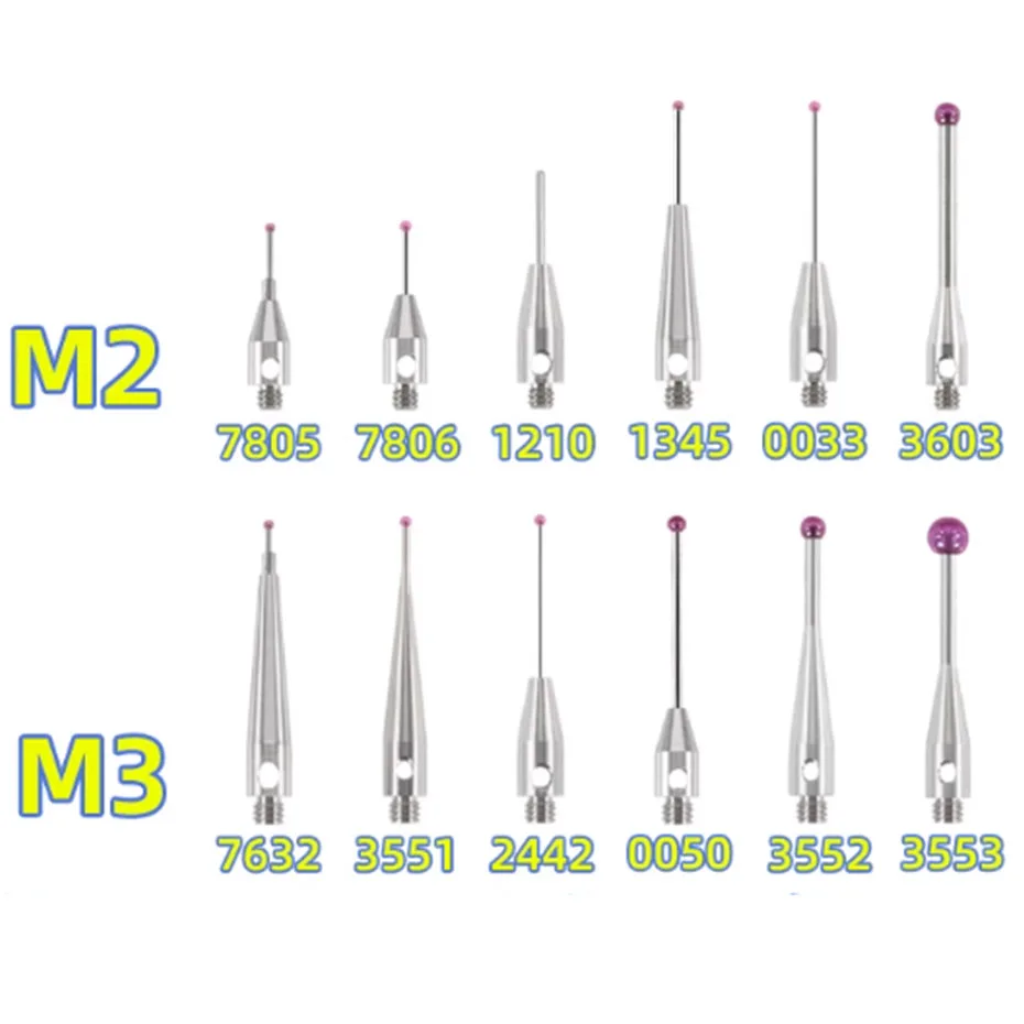 M2 three coordinate probe Renishaw probe M3 three-dimensional probe Ruby probe 0.5/1.0/2.0/3.0