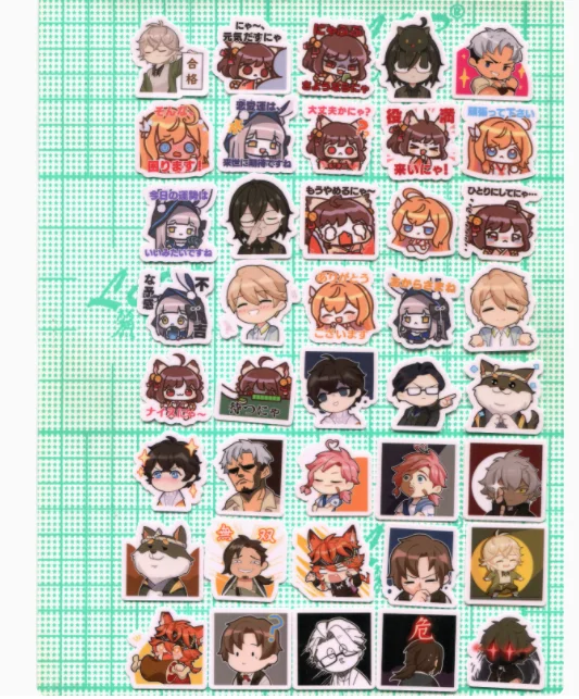 40pcs MahjongSoul Ichihime Miki Nikaidou 2-3cm diy 귀여운 스티커