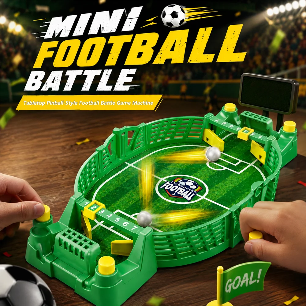 Desktop Finger Ejecting Football Game Mini Table Soccer Battle Toy 2 Player Family Party Interactive Game Kids Holiday Gift