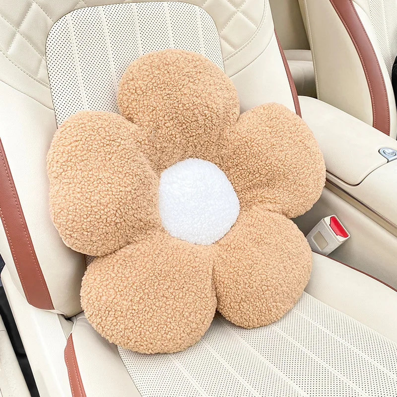 

Car Lumbar Support Driving Waist Protector Car Lumbar Pillow Girls Car Seat Backrest Cute Flowers Universal for All Seasons