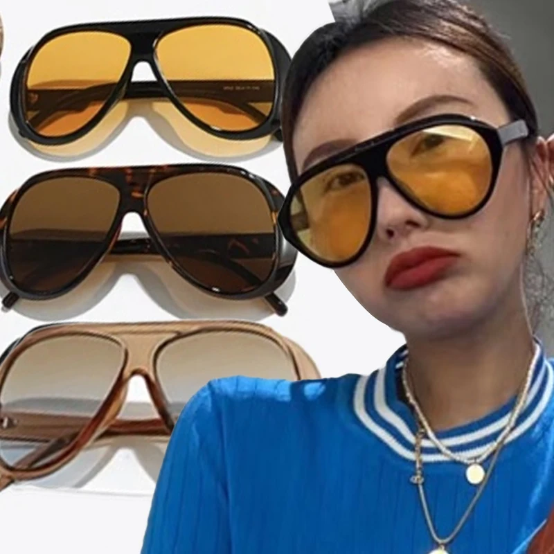 Luxury Classic Shades Fashion Oversized Sunglasses Women Goggles Sun Glasses Big Frame Trendy Thick Outdoor Cycling Sunglasses view 3