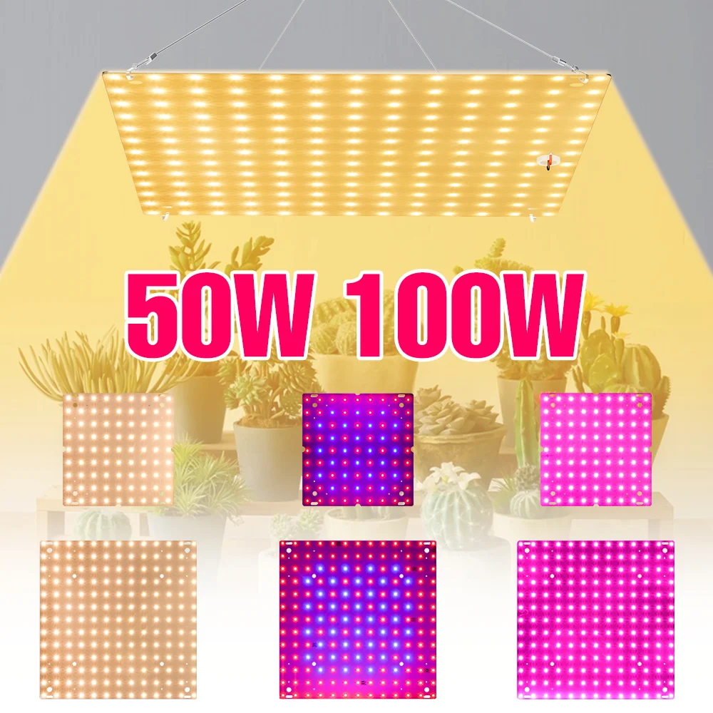 

100 Вт полный спектр света для выращивания растений в помещении светодиодная квантовая доска лампа для выращивания растений тепличная палатка фруктовые рассады Vegs заполняющее освещение