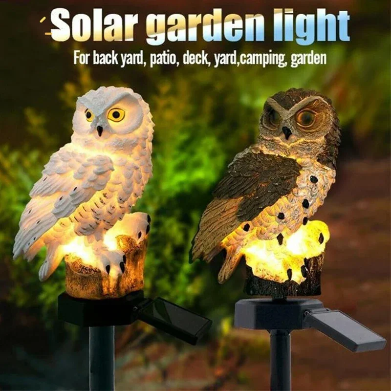 1-4PCS Solar Lamp Owl Animal Garden Lights Solar Powered Led Light Outdoor Garden Decoration Lamp Waterproof Decorative Lighting