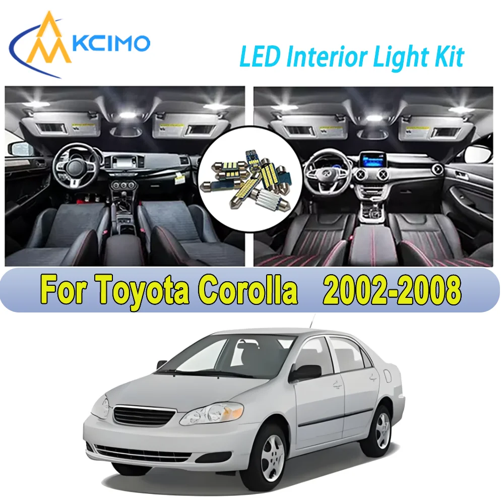 

New Light Bulb For Toyota Corolla (2002-2008) Premium Bright LED Interior Dome Map Trunk Light Kit Car Led Lamps New Canbus Car