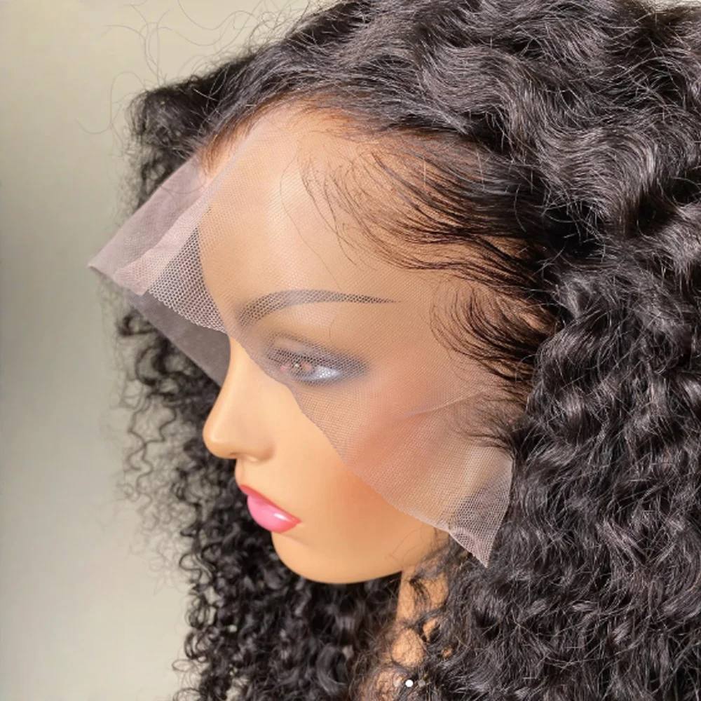 

Мягкий 180 Плотность Натуральный Черный Кудрявый Вьющийся 26-дюймовый Длинный Бесклеевой Парик Фронта Шнурка Для Женщин Детские Волосы Предварительно Сорванные Термостойкие Ежедневно